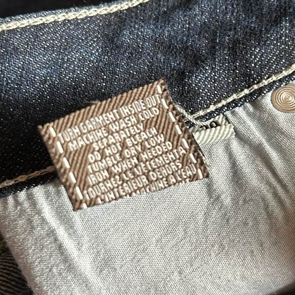 7 for all mankind Dark Wash A Pocket Cropped Jeans Embroidered Stud Pockets 29 - Picture 10 of 11